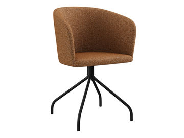 RATIO - Trestle-based swivel fabric chair by DÔME DECO - view 2